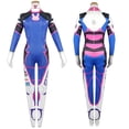thumbnail image 4 of Overwatch-Disfraz de Cosplay de Dva para mujer, mono ajustado, peluca, auriculares, pistola, accesorios, tatuaje, pegatinas, traje, fiesta, Zentai Cos, 4 of 6
