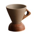 thumbnail image 5 of CoudarTitie Cone Shape Coffee Cup Ceramic Tea Cup, Drinking Mug with Handle, Base Cone Shape S Bead base, 5 of 9