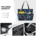 thumbnail image 3 of Easygdp Navy Blue Geometric Bolsa de Viaje de Playa de Gran Capacidad, Bolsa Tote Perfecta para la Playa, Escapadas de Fin de Semana y Viajes, 3 of 7