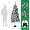 thumbnail image 2 of Snow-Flocked Pre-Lit Christmas Tree, Realistic PE Spruce with Dense Branch Tips for Luxury Holiday Display, 2 of 7