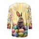 thumbnail image 2 of TaTaai Women Fashion Easter Theme Loose Tops Round Neck Three-quarter Sleeve Casual Soft Comfortable Lightweight Daily Holiday Outfits Shirts Gift, 2 of 5