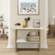 thumbnail image 2 of Mesa de Consola Costway Almacenamiento 2 Niveles Blanco y Dorado, 2 of 5