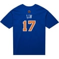 thumbnail image 3 of Men's Mitchell & Ness Jeremy Lin Blue New York Knicks Name & Number T-Shirt, 3 of 3