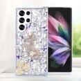 thumbnail image 3 of Compatible with Samsung Galaxy S24 Plus Bling Diamond Case Luxury Glitter Shiny Sparkly 3D Butterfly Flower Crystal Rhinestones Phone Case for Women Girly Slim Shockproof Phone Cover, Silver, 3 of 12