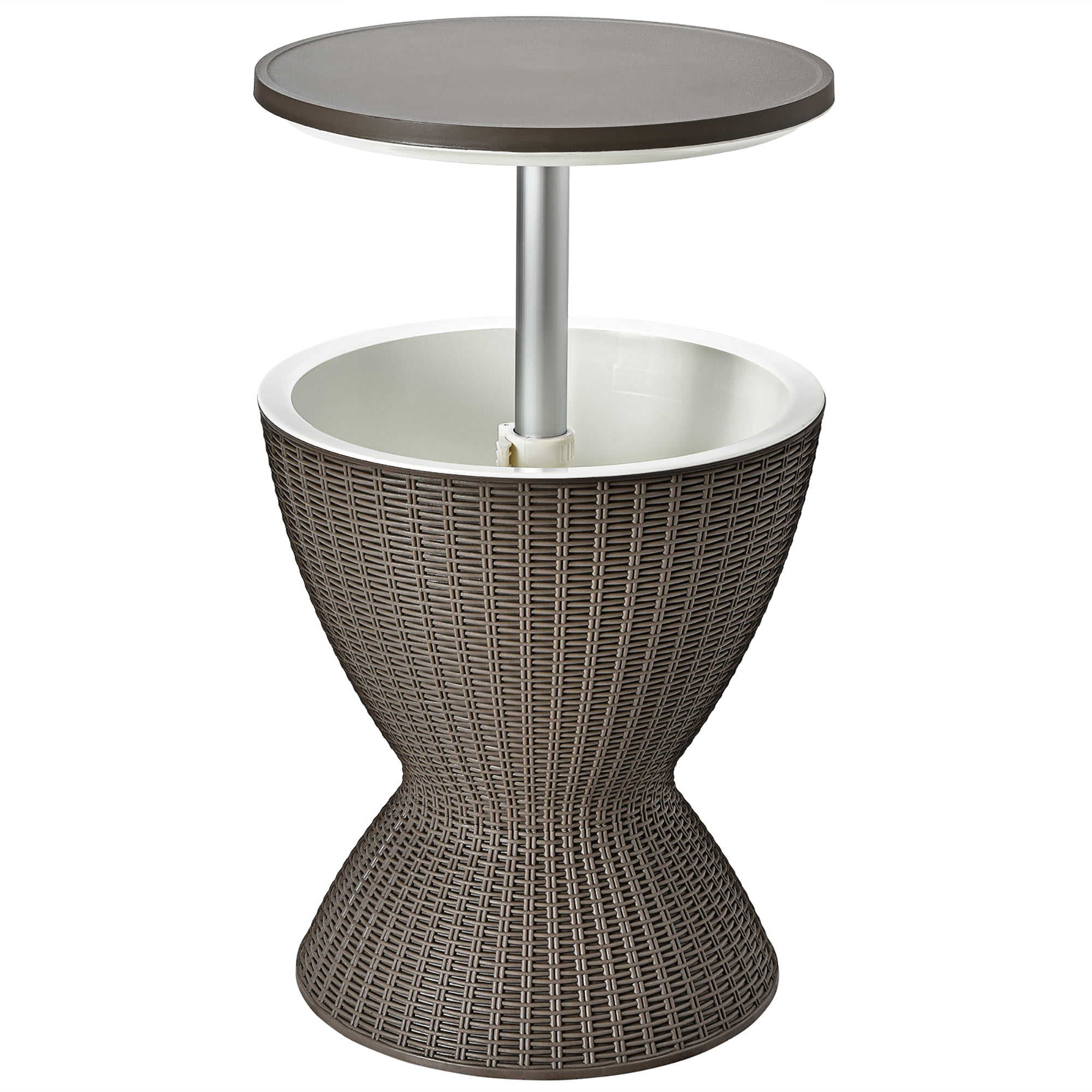 Grey rattan drinks cooler table new arrivals