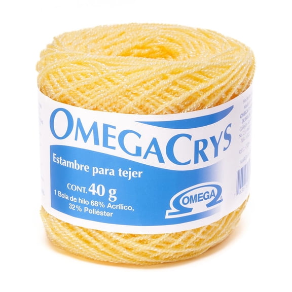 OMEGACRYS [40grs] - 1 of 2 - Fine Crystal Yarn by Omega great for all crafts - Color 37 - Wheat 232