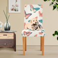 thumbnail image 4 of Yayeee 4 Pack Dining Chair Covers Stretch Parson Chairs Slipcovers Seat Protector, Colorful Butterflies, 4 of 6