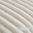 thumbnail image 3 of Set of 2 Cream White Single-Sided Faux Fur Decorative Throw Pillow Covers Fluffy Striped Pillowcase Cushion Covers 14 x 14 Inch Living Room Sofa Couch Bedroom Decor, 3 of 7