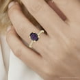 thumbnail image 4 of Pompeii 2Ct Amethyst & Diamond Anniversary Engagement Ring 10k Gold Lab Grown, 4 of 5