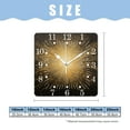thumbnail image 2 of 14 Inch Wall Clock Battery Operated Square Clock for Office, Kitchen, Outdoor, Living Room,Gold Fireworks Spiral Bright Galaxy Style, 2 of 4