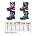 thumbnail image 2 of Fangasis Boys Snow Boots Breathable Winter Boot Mid Calf Warm Shoes School Casual Black Orange 2.5Y, 2 of 9