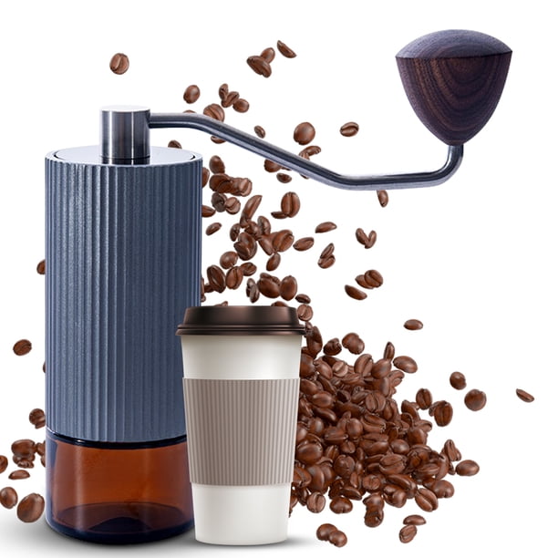 Molinillo de café manual en grano, capacidad de 25 g con fresa cónica de acero inoxidable CNC, ajuste ajustable continuo, molinillo de café manual portátil para preparación en frío/prensa francesa/got