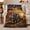 Classic Semi-Truck American Flag Trailer Rural Dirt Road, variant on Classic Semi-Truck American Flag Trailer Rural Dirt Road, Festive Holiday Scene, Warm Flannel Blanket for Ranch House and Living Room, Horse Lovers person's Day Gift, Rustic Home Decor