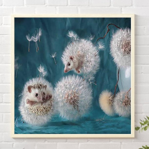 Cuadros Decorativos Kit de pintura por números, imagen de arte al óleo de erizo DIY, decoración de pared para el hogar (H1649) Wdftyju embutido en tela