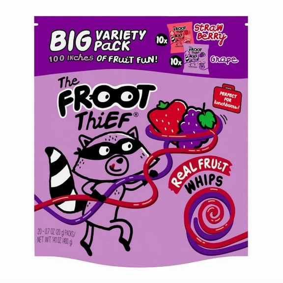 Froot Thief Real Fruit Whips, .7 oz, 20-pack