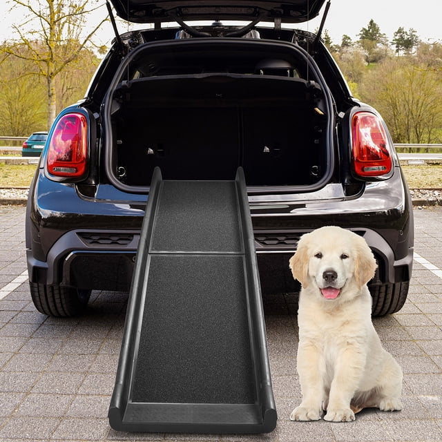 YYAO Heavy Duty Portable Folding Dog Ramps for Large Dogs SUV, Truck Car Ramp Stairs Step Ladder for Pet, Non-Slip Design for Pool Boat