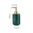 thumbnail image 2 of Dispensador de jabón de cerámica de lujo ligero for baño, gel de ducha, loción, botella de empuje, 2 of 6
