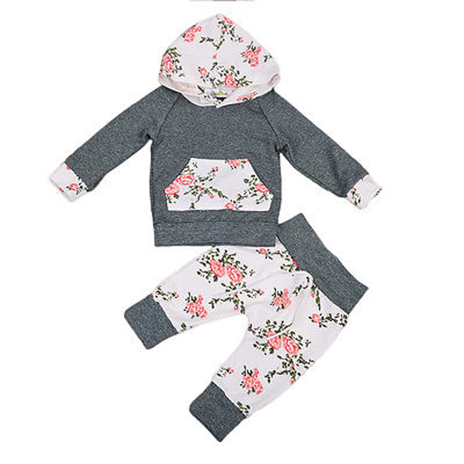 Baby Girl Long Sleeve Outfits Girls Hoodie Tops and Pants Winter Clothes