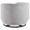 thumbnail image 5 of Armchair Swivel Accent Chair, Black Grey Gray, Fabric, Modern Contemporary, Living Lounge Cafe Room Hotel Lobby Hospitality, 5 of 7