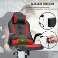thumbnail image 5 of BestOffice Massage Gaming Chair, Lumbar Support, Rolling Swivel for Men, Women(Red), 5 of 7