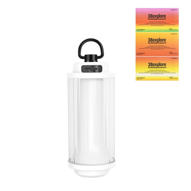 Outdoor Portable Camping Stepless Dimming High Brightness Tent Lantern USB Rechargeable with Hung Loop