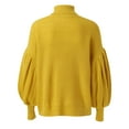 thumbnail image 2 of Vedolay Womens Casual Tops Women's Fall Winter Sweater Fashion Crew Neck Long Sleeve Pullover Casual Tops,Yellow XL, 2 of 5