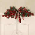 thumbnail image 2 of EWASWON Christmas Christmas Wreath with Red Berries - 2025 Festive Holiday Door Decor, Durable Indoor Outdoor Hanging Wreath for Home, 2 of 9