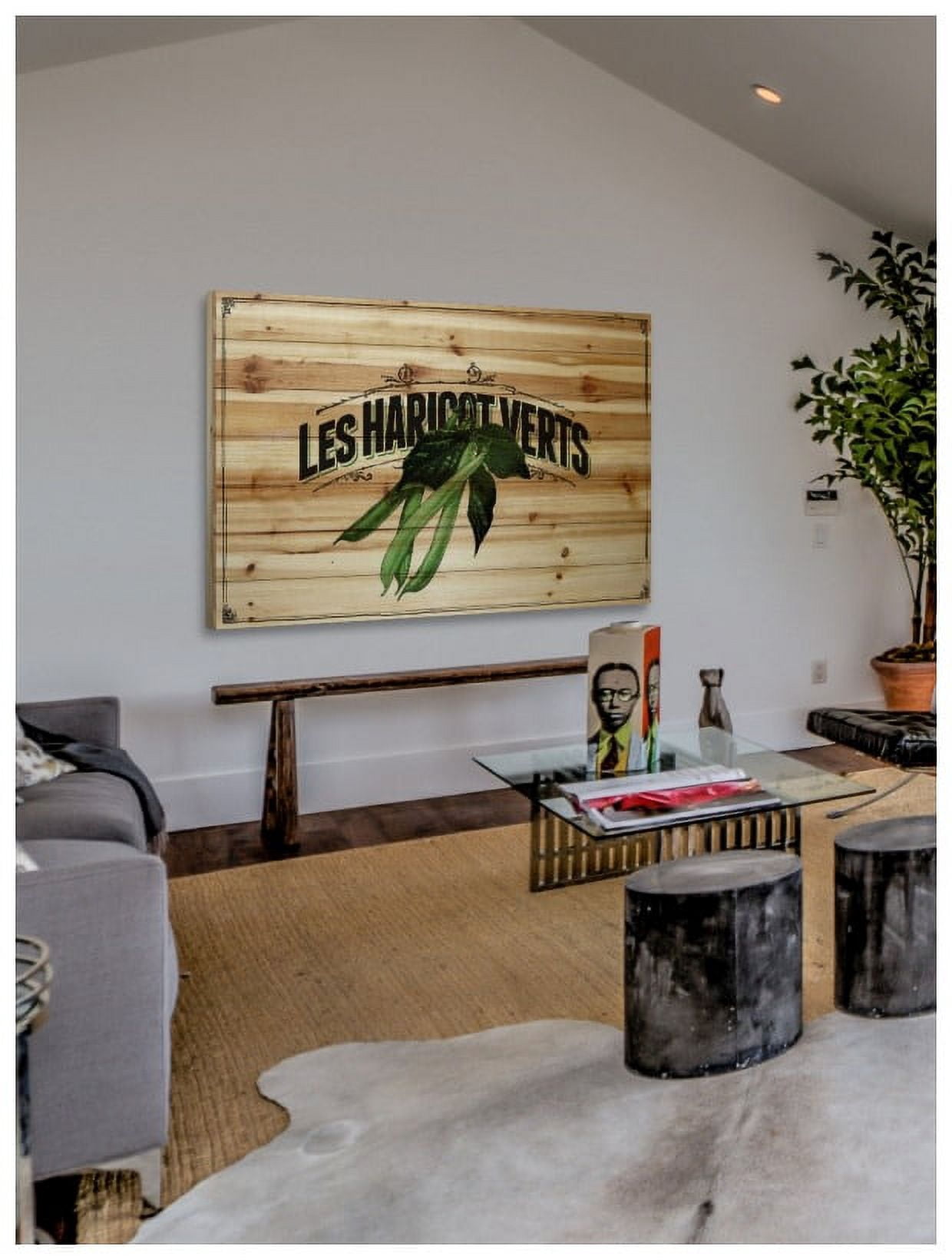Marmont Hill "French Produce Beans" Painting Print on Natural Pine Wood