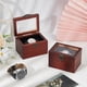 thumbnail image 2 of 2 estuches para relojes, caja expositora de estilo vintage, organizador de madera para relojes de pulsera, estuche para joyas con cojín, 2 of 4