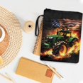 thumbnail image 3 of HELLHERO Tractor American Flag Pattern 1 pc Book Sleeve with Handle Classic Carrying Book Case Easy Carry Book Case with Book Protection, 3 of 8