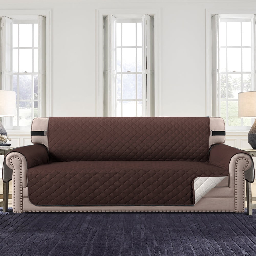 CJC Non-slip Sofa Cover Reversible Quilted Couch Slipcover Waterproof Tear Resistant Furniture Protector for Kids Pets, 3 Sizes & 9 Colors