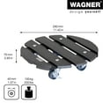 thumbnail image 2 of Wagner design yourself 11.4" Gray Wood Plastic Composite Round Plant Caddy, 2 of 6