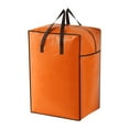 thumbnail image 2 of Uandlove Extra Large Storage Bags with Zippers, 80L Foldable Fabric Organizer with Handles for Bedding Clothes Toys Moving, Sturdy Collapsible Storage Bin, Bright Orange, 2 of 6