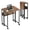 Brown, variant on Mobile Folding Desk with Storage Shelf, 24.8 Inch Rolling Computer Table Space Saving Writing Desk for Home Office, Couch Side, White