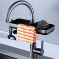 thumbnail image 5 of Kitchen Faucet Sink Rack, Rotatable PVC Organizer Tray with Spout Design, Over-Sink Storage for Soap, Scrubbers, Towels, Household Usage, 5 of 9