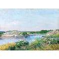 thumbnail image 2 of Hassam, Childe 24x18 White Modern Wood Framed Museum Art Print Titled - The Little Pond-Appledore, 2 of 4