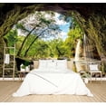 thumbnail image 3 of - Dark Enchanted Forest Wallpaper Foggy  Woods Bedroom Jungle Tree Mural Living Room Woodland Large Wall Mural - Not Peel and Stick, 3 of 3