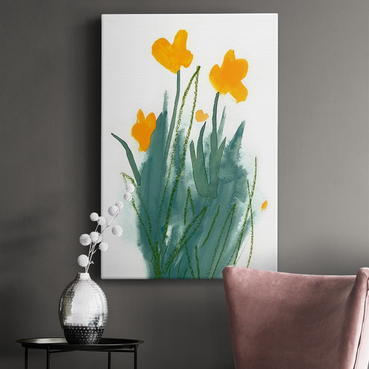 Daffodil Bunch I Premium Gallery Wrapped Canvas - Ready to Hang