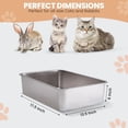 thumbnail image 3 of Caja de arena para gatos de acero inoxidable con lados altos HeroFiber, 3 of 7
