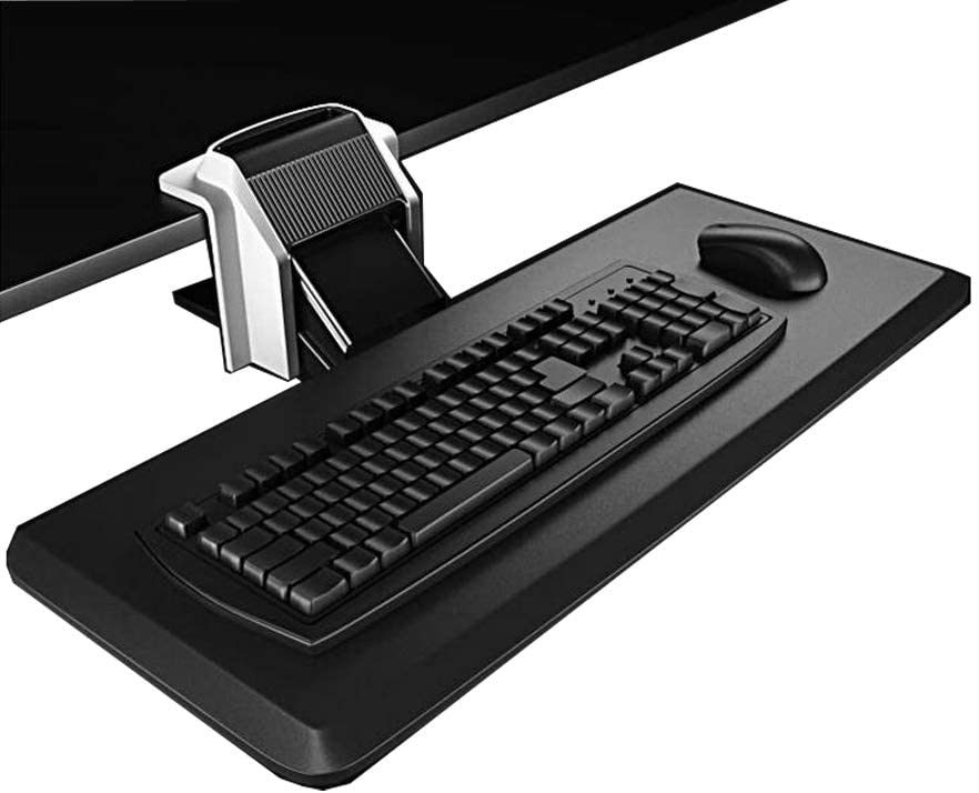 adjustable computer keyboard & mouse platform tray