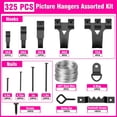 thumbnail image 2 of Picture Hanging Kit - 327Pcs Picture Hangers with Hs, Nails, Wires, Level & Hammer, Wall Hanging Kit for Frame, Painting, Art, Photo, for Home & Office Decor, 2 of 3