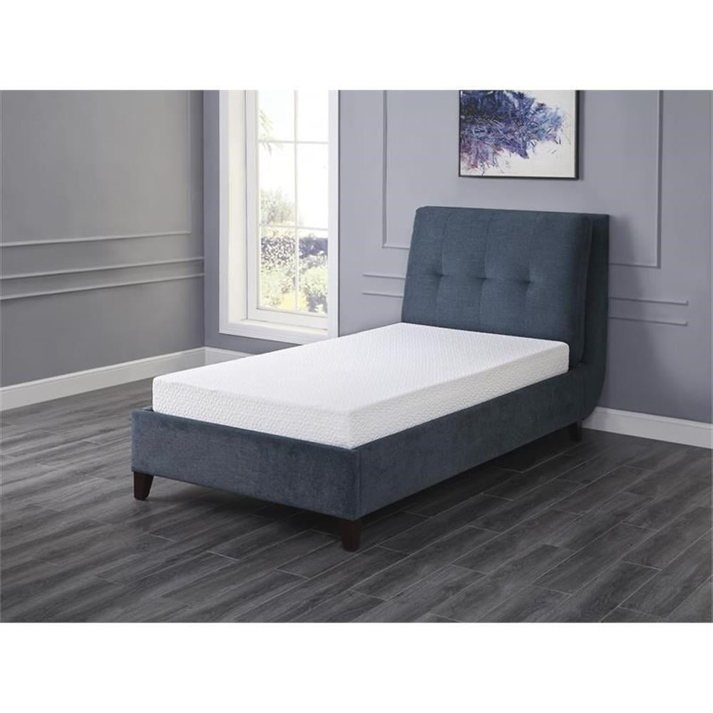 Lexicon Homelegance Bedding 6" Modern Fabric Twin Gel Memory Mattress in White