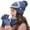 Navy Blue, variant on SPRING PARK 4Pcs/Set Women Winter Warm Wool Hat Outdoor Soft Knitted Beanie Cap Face Cover Bib Gloves Casual Neckerchief Set