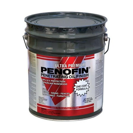 Penofin 1677533 5 Gal Ultra Premium Transparent Oil-Based Wood Stain, (Best Oil For Outdoor Wood)