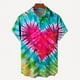 thumbnail image 5 of Nueva camisa de moda para hombre con estampado 3D, de verano, de manga corta, con una sola fila de botones, holgada, de gran tamaño, con estampado de corazón amoroso, tendencia, camisas unisex, 5 of 5