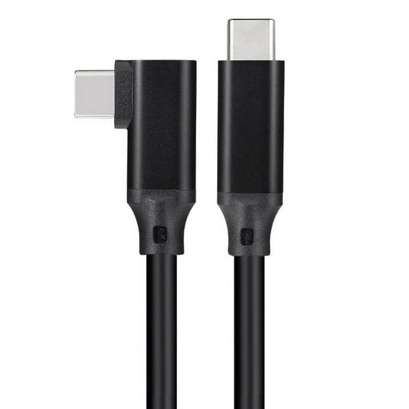 Lot de 2 Câbles Oculus Quest 2 Link, Câble USB-C vers C pour Service de Liaison et Recharge, Transfert de Données Haute Vitesse, Cordon de Charge Rapide Type C Incliné à 90 Degrés, Compatible avec Oculu-s Quest 6 et PC de Jeu
