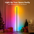 thumbnail image 5 of VIPLIKE Led Corner Floor Lamp,Smart APP&Remote Control Colors Changing Lamps for Living Room Bedroom Black 2PACK, 5 of 7