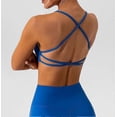 thumbnail image 5 of Sujetador deportivo push up para mujer, ropa interior, bralette acolchado, sujetador deportivo con tirantes cruzados, top sin espalda, para entrenamiento, fitness, yoga y otras actividades., 5 of 5