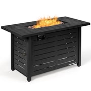 Topbuy Outdoor 60,000 BTU Fire Pit Table Patio Propane Heater w/Door & Table Cover