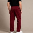 thumbnail image 6 of GrmtClth Sweatpants for Men Relaxed Straight Leg Track Pants Drawstring Elastic Waist Casual Daily Open Bottom Trousers Wine 2XL, 6 of 6